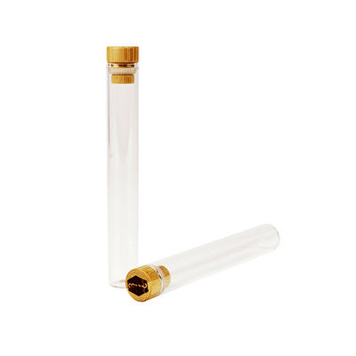 대나무 Lid 냄새 증명과 16x110mm 클리어 글라스 프리 회전 배양관