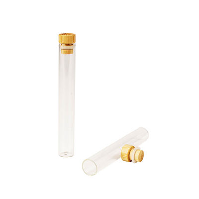 대나무 Lid 냄새 증명과 16x110mm 클리어 글라스 프리 회전 배양관