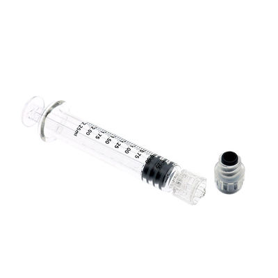 플라스틱 플런저와의 2.25 Ml CBD 오일 루어 로크 유리병 펌프