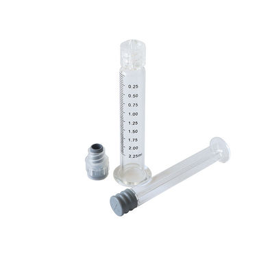 플라스틱 플런저와의 2.25 Ml CBD 오일 루어 로크 유리병 펌프