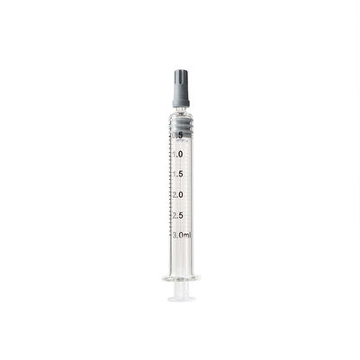 CBD 오일 3 밀리람베르트 소량 주사기를 위한 루어 로크 팁 불모 유리 시링크스