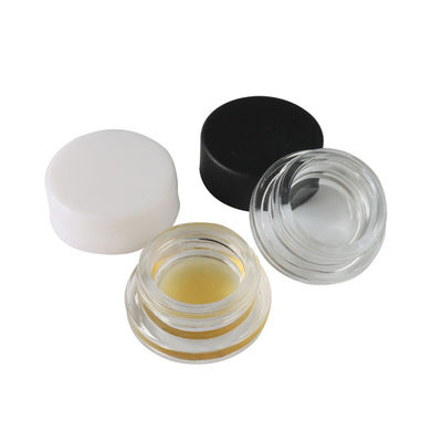 7ml 어린이 단속 농도 용기 맑은 유리 항아리 Wax Dab 오일