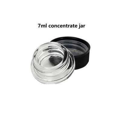 7ml 어린이 단속 농도 용기 맑은 유리 항아리 Wax Dab 오일