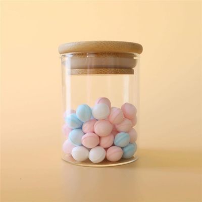 1-18oz 붕규산 유리 음식 라면 허브와 대나무 Lid와 양념 용기