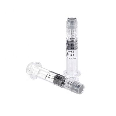 1ml 2.25ml 3ml 5ml 전면 보로실리케이트 주사 금속 플라스틱 플러거 루어 잠금 주사 5ml 유리 주사 1ml