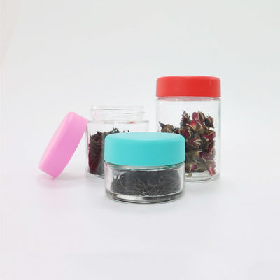 2oz 3oz Custom Logo Glass Weed Holder Jar with Child Resistant Screw Cap. 어린이 보호 스크루 캡과 함께 2oz 3oz Custom Logo Glass Weed Holder Jar