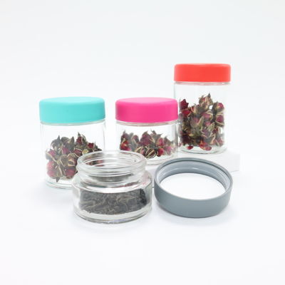 2oz 3oz Custom Logo Glass Weed Holder Jar with Child Resistant Screw Cap. 어린이 보호 스크루 캡과 함께 2oz 3oz Custom Logo Glass Weed Holder Jar