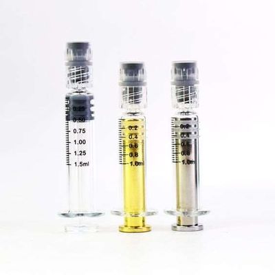 금속 또는 플라스틱 플랑저와 Luer Lock Glass Syringes 에센셜 오일 주사기 0.5ml 1ml 2.25ml 3ml 5ml