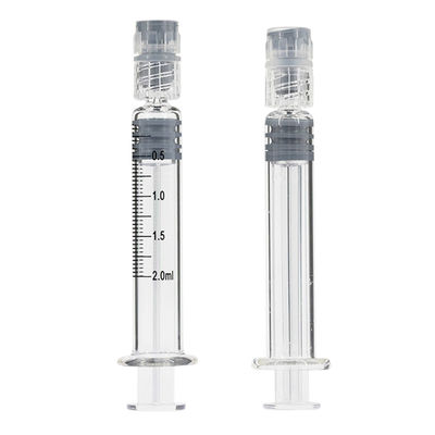 에센셜 오일용 2ml Luer Lock 선충분 보로실리케이트 유리 주사기